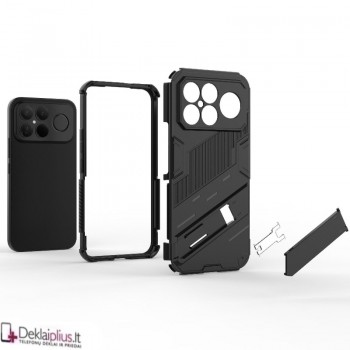 Smūgiams atsparus dėklas su kojele - juodas (Xiaomi Poco F8 Ultra) Smūgiams atsparus dėklas su kojele - juodas (Xiaomi Poco F8 Ultra)